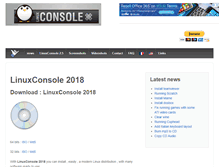 Tablet Screenshot of linuxconsole.org